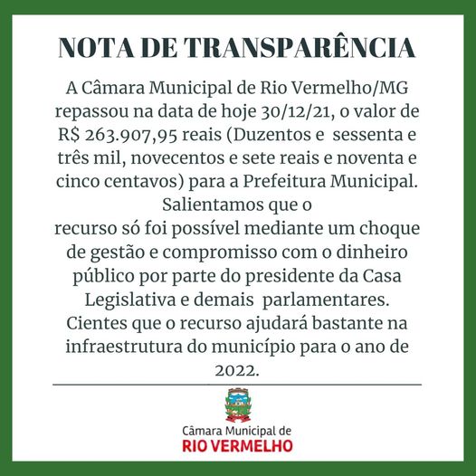 Leia mais sobre o artigo Nota de transparência
