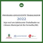 PROGRAMA ADOLESCENTE TRABALHADOR 2022