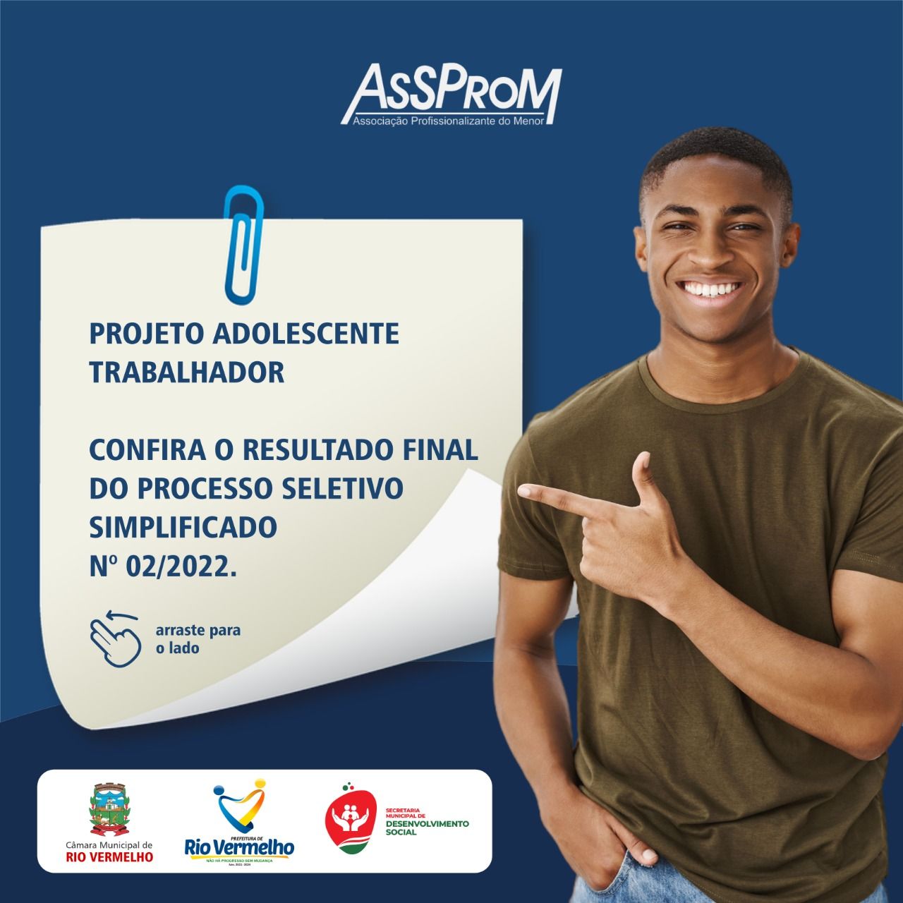 Leia mais sobre o artigo PROJETO ADOLESCENTE TRABALHADOR  CONFIRA O RESULTADO FINAL DO PROCESSO SELETIVO SIMPLIFICADO N° 02/2022.