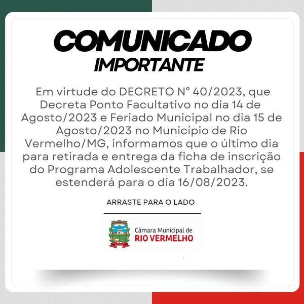 No momento, você está visualizando Local de retirada da ficha de inscrição: Secretaria Municipal de Desenvolvimento Social de Rio Vermelho/MG e Centro Administrativo no Distrito de Pedra Menina, de 08h às 15h.