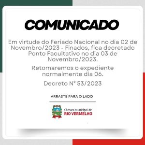 Leia mais sobre o artigo Comunicado!